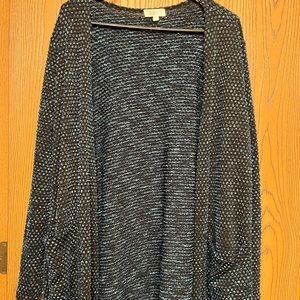 Lularoe blue and black dot cardigan
